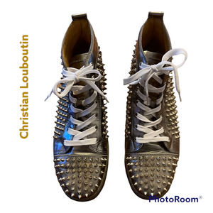 Christian Louboutin Men's High Top Spike Sneakers Sz 43